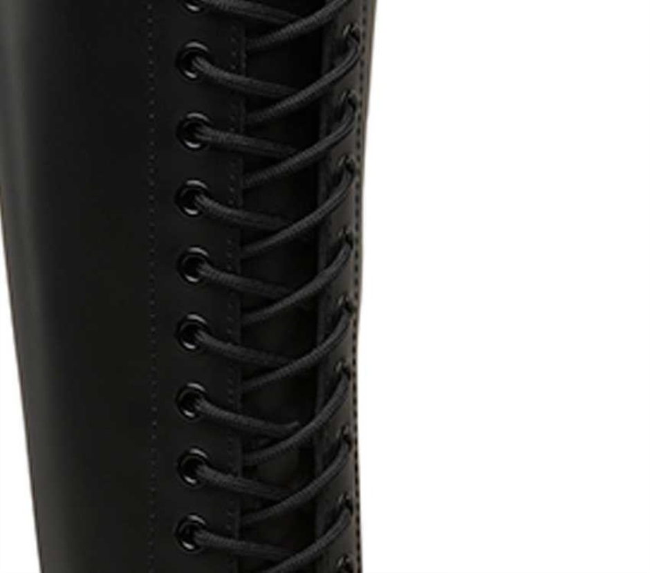 240cm Runde Schnürsenkel (18-20 Loch) Schwarz Rund Dr Martens Schweiz