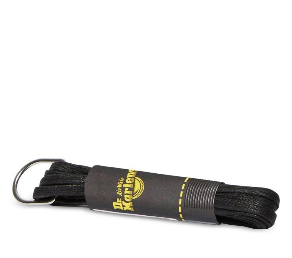 Schwarz 140cm Flache Gewachste Schnürsenkel Dr Martens Schweiz