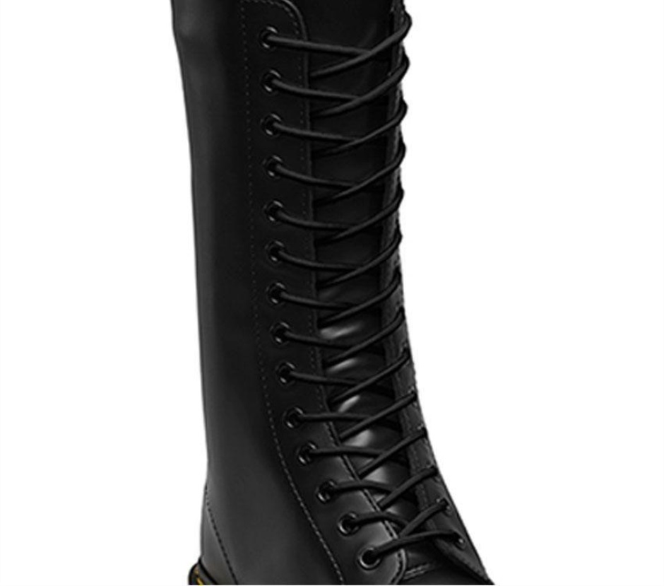 210cm Runde Schnürsenkel (12-14 Loch) Schwarz Rund Dr Martens Schweiz