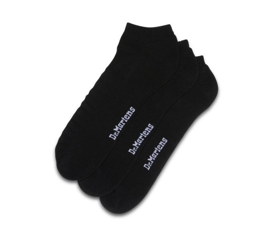 Dr Martens Schweiz Zürich Black Cotton Blend Short Double Doc 3pk